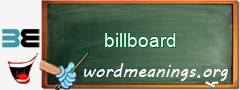 WordMeaning blackboard for billboard